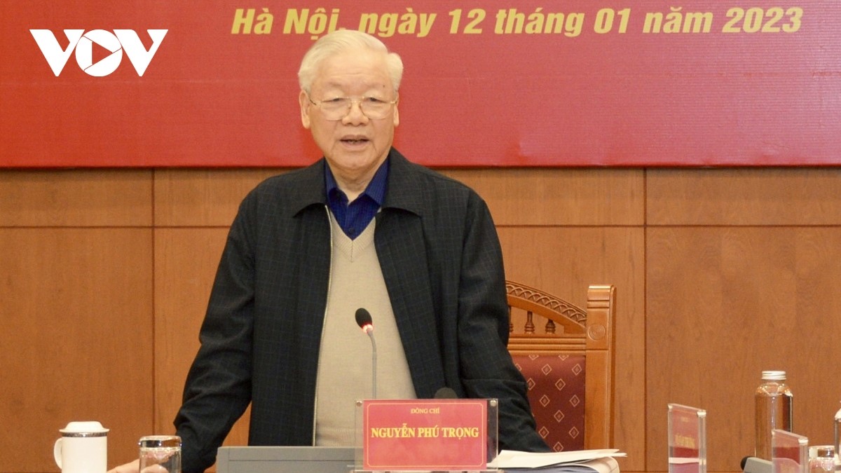 Tổng Bí thư Nguyễn Phú Trọng phát biểu tại phiên họp