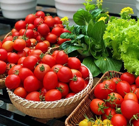 Cà chua là loại quả vừa làm đẹp da vừa hỗ trợ giảm cân hiệu quả. Ảnh: Thanh Tran