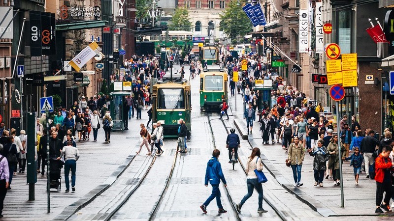 Một góc đường Aleksi tại thủ đô Helsinki, Phần Lan. (Ảnh: Getty Images)