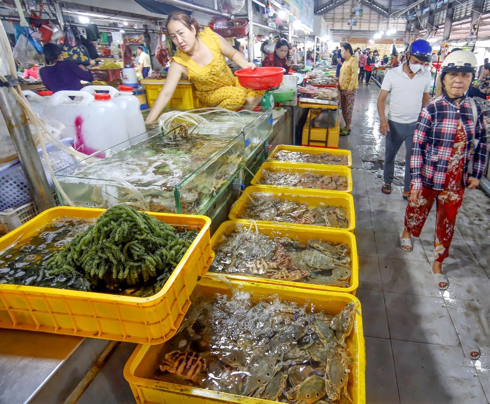 Chợ hải sản Côn Đảo.