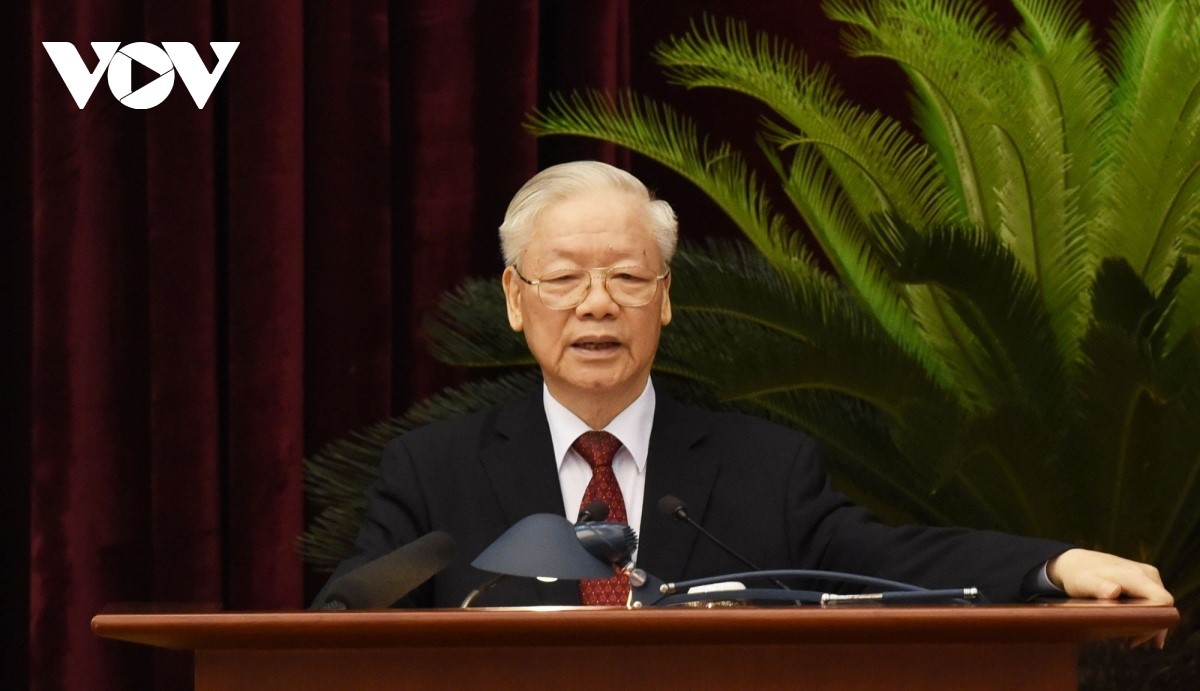 Tổng Bí thư Nguyễn Phú Trọng phát biểu bế mạc Hội nghị Trung ương 7