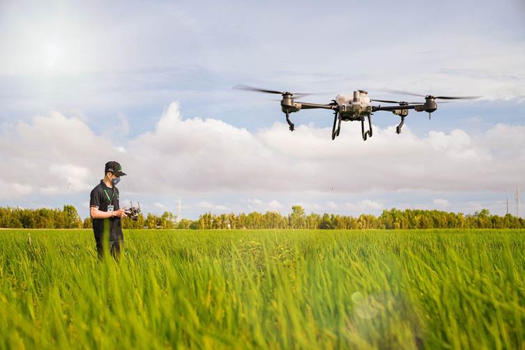  Sử dụng máy bay nông nghiệp có thể giúp tăng năng suất lên đến 120ha/ngày