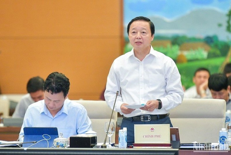Phó Thủ tướng Trần Hồng Hà phát biểu ý kiến tại phiên họp. (Ảnh: DUY LINH)