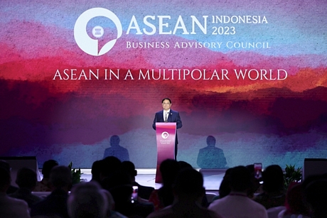 Thủ tướng Chính phủ Phạm Minh Chính dự và phát biểu tại Hội nghị Thượng đỉnh Kinh doanh và Đầu tư ASEAN (ASEAN BIS) 2023 - Ảnh: VGP