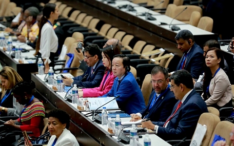  Đoàn Việt Nam do Phó Thủ tướng Trần Hồng Hà dẫn đầu đã tích cực tham gia, đóng góp có trách nhiệm vào các nội dung nghị sự của G77 - Ảnh: VGP/Minh Khôi