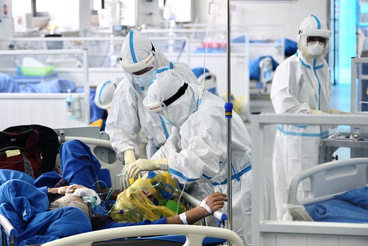 Bệnh viện điều trị bệnh nhân COVID-19 tại Hà Nội - Ảnh: NAM TRẦN