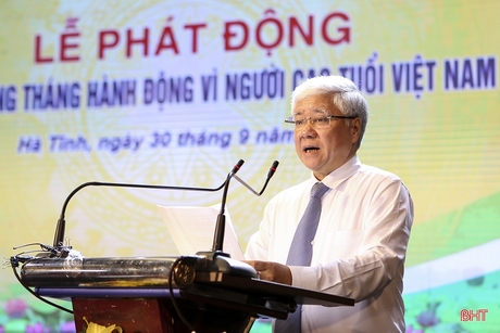 Chủ tịch Ủy ban Trung ương MTTQ Việt Nam Đỗ Văn Chiến phát động Tháng hành động vì người cao tuổi Việt Nam năm 2023.
