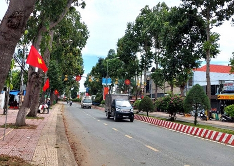 Một góc TT Vũng Liêm.