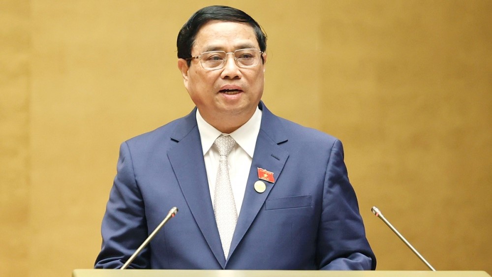 Thủ tướng Phạm Minh Chính trình bày báo cáo về tình hình KT-XH tại Kỳ họp thứ 6, Quốc hội khoá XV