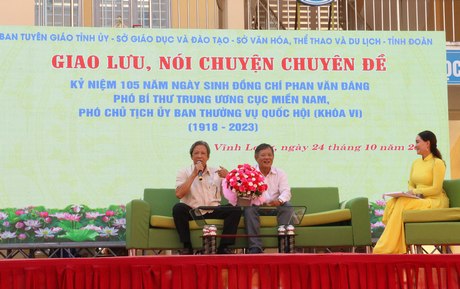 Diễn giả tham gia tọa đàm về thân thế và sự nghiệp cách mạng của đồng chí Phan Văn Đáng.