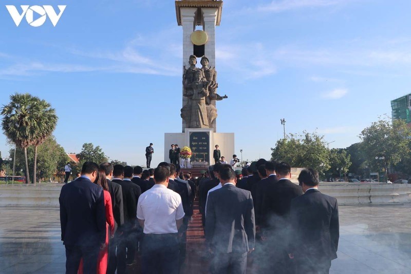 Đài Hữu nghị Việt Nam-Campuchia tại thủ đô Phnom Penh. Ảnh: Văn Đỗ /VOV-Phnom Penh