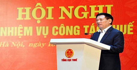 Ông Hồ Đức Phớc- Bộ trưởng Bộ Tài chính, phát biểu chỉ đạo tại hội nghị.