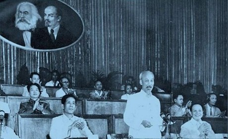 Chủ tịch Hồ Chí Minh phát biểu tại Đại hội Đại biểu toàn quốc lần thứ III, Đảng Lao động Việt Nam, ngày 5/9/1960. Ảnh tư liệu