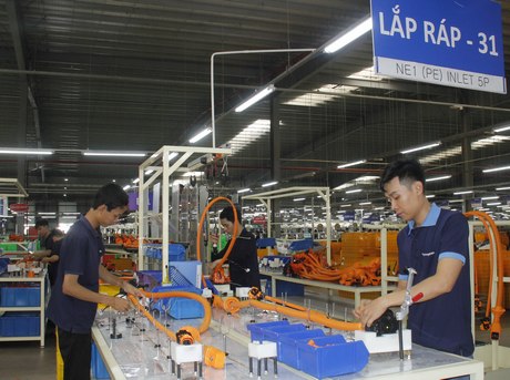Công ty Kyungshin Việt Nam chuyên sản xuất phụ kiện bộ dây điện cho các dòng xe ô tô.