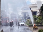 Diễn tập chữa cháy và cứu nạn tại BVĐK Xuyên Á Vĩnh Long