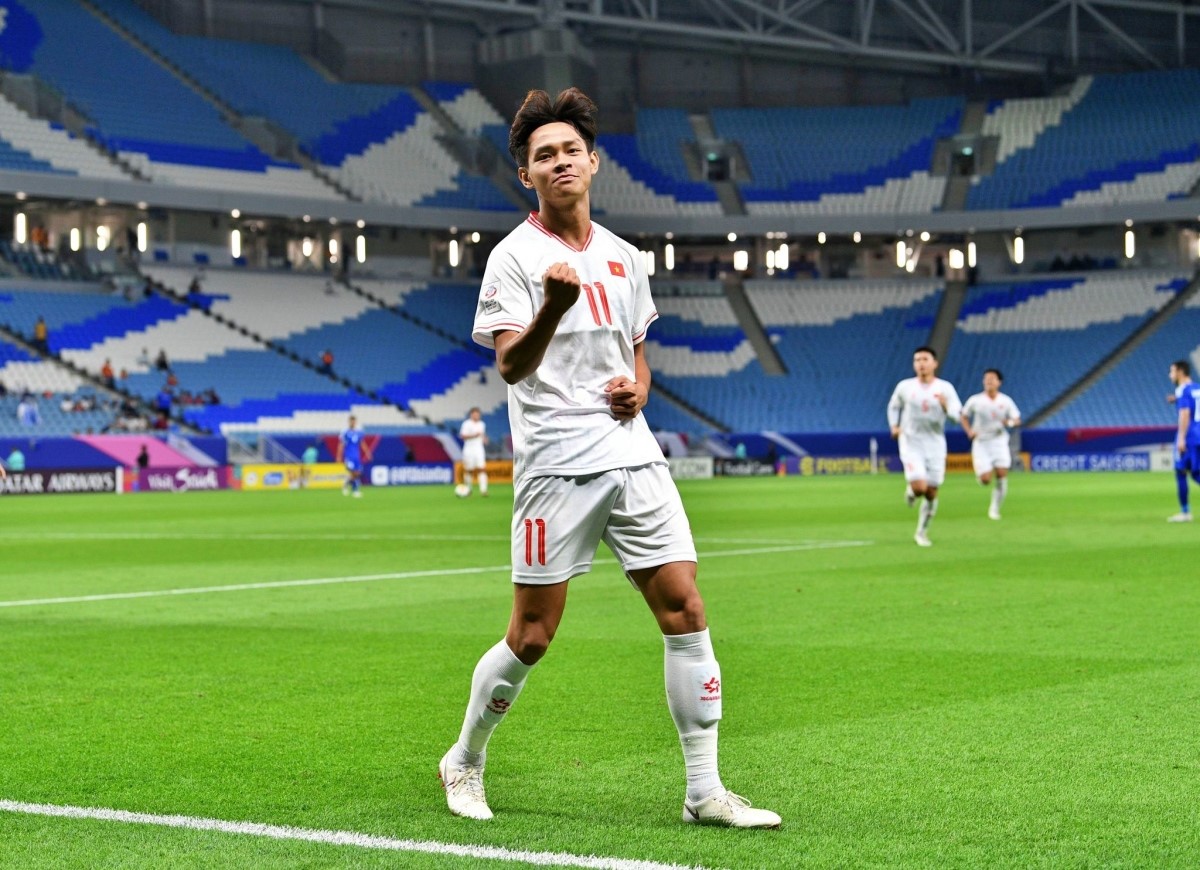 Bùi Vĩ Hào đứng vị trí thứ 2 trên BXH Vua phá lưới U23 châu Á 2024 với 2 bàn thắng. (Ảnh: AFC)