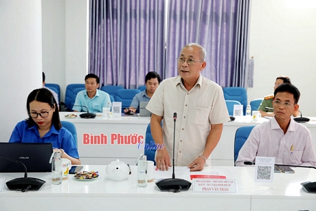 Phó Giám đốc - Phó Tổng Biên tập BPTV Phan Văn Thảo phát biểu tại buổi lễ