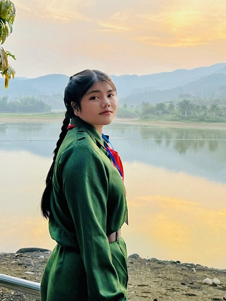 Bạn Võ Nguyễn Gia Linh ước mơ trở thành cô giáo để tiếp nối truyền thống gia đình.