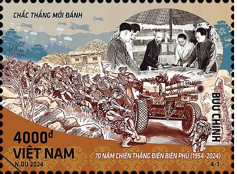 Bộ tem 70 năm Chiến thắng Điện Biên Phủ.