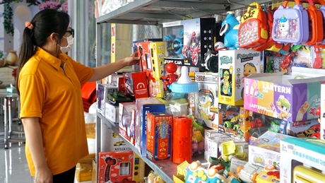 Nhiều phụ huynh ưu tiên chọn mua những sản phẩm vui chơi kết hợp học tập dành cho trẻ em.