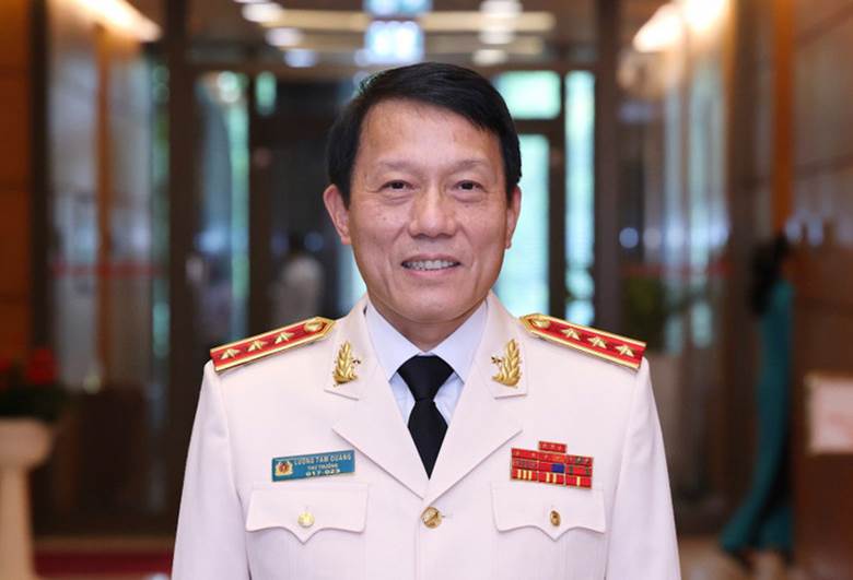 Tân Bộ trưởng Bộ Công an - thượng tướng Lương Tam Quang - Ảnh: NAM TRẦN