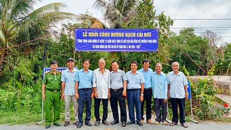 Tuyến đường Rạch Cái Đôi được đầu tư xây dựng từ nguồn xã hội hóa, huy động sức dân và vốn đối ứng của địa phương.