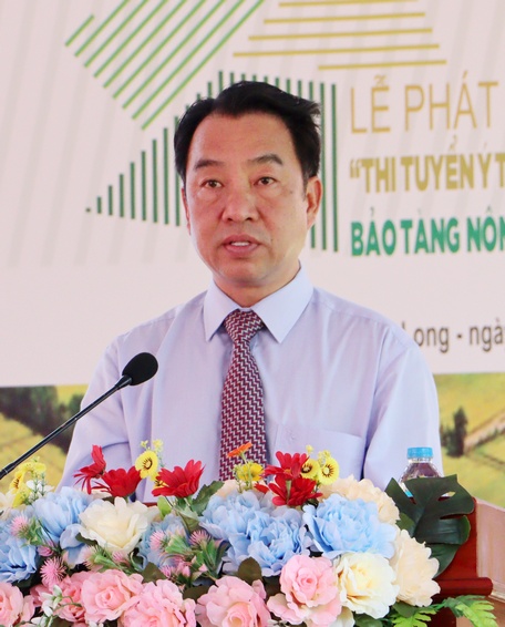 Chủ tịch UBND tỉnh- Lữ Quang Ngời phát biểu tại lễ phát động cuộc thi.