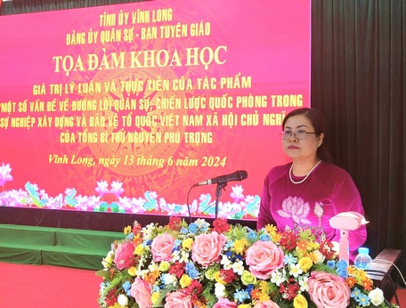Trưởng Ban Tuyên giáo Tỉnh ủy- Nguyễn Thị Minh Trang.
