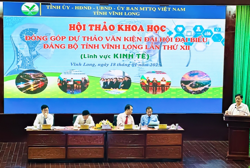 Tỉnh ủy Vĩnh Long vừa tổ chức 2 phiên hội thảo khoa học góp ý Văn kiện Đại hội Đảng bộ tỉnh Vĩnh Long lần thứ XII, nhiệm kỳ 2025-2030.