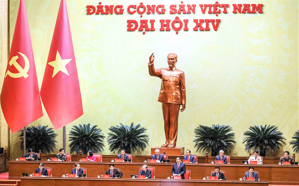 Đoàn Chủ tịch Đại hội XIV của Đảng tại phiên khai mạc sáng 20/1/2026. Ảnh: nhandan.vn

