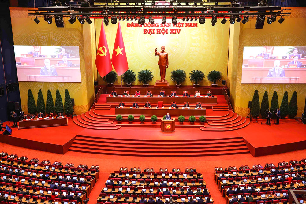 Quang cảnh phiên khai mạc Đại hội XIV của Đảng.


