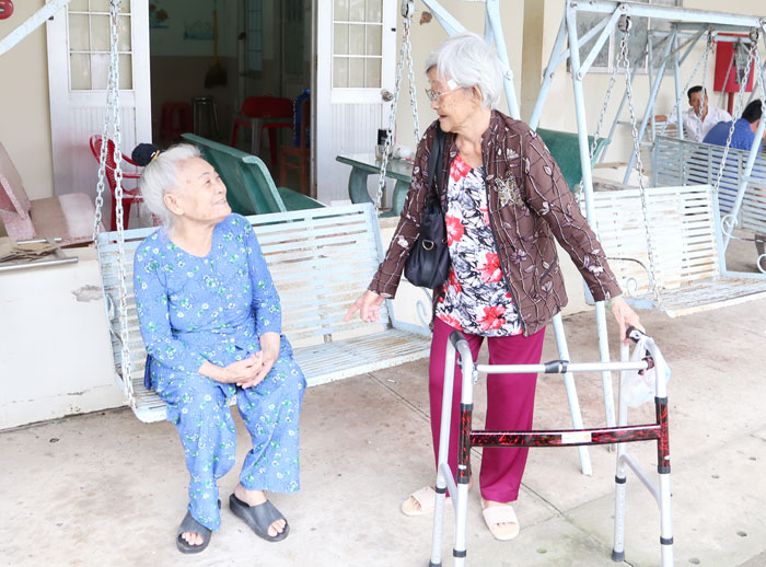 Người cao tuổi được nuôi dưỡng tại Trung tâm Bảo trợ xã hội Trà Vinh.

