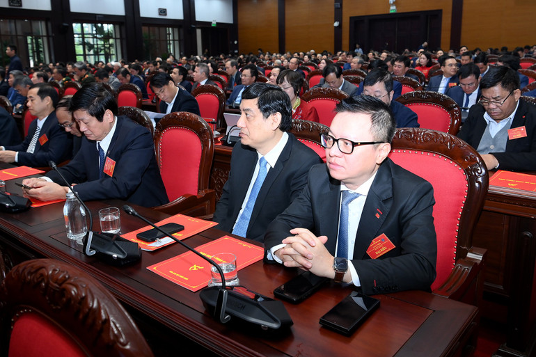 Các đại biểu dự Lễ kỷ niệm 60 năm Ngày truyền thống ngành Nội chính Đảng. (Ảnh: ĐĂNG KHOA)