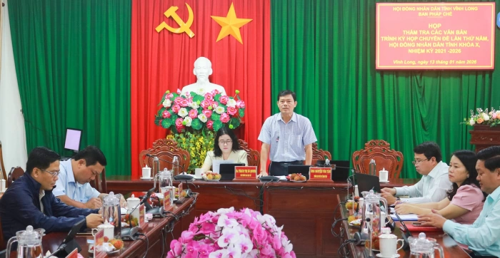 Ban Pháp chế HĐND tỉnh thẩm tra văn bản trình kỳ họp chuyên đề lần thứ năm