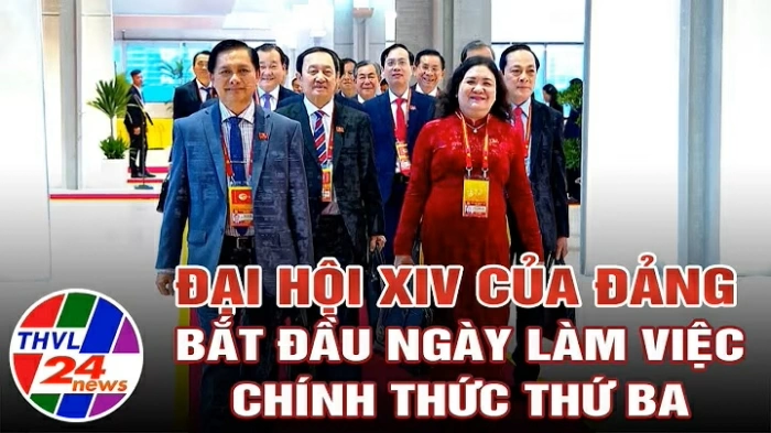Đại hội XIV của Đảng bắt đầu ngày làm việc chính thức thứ ba
