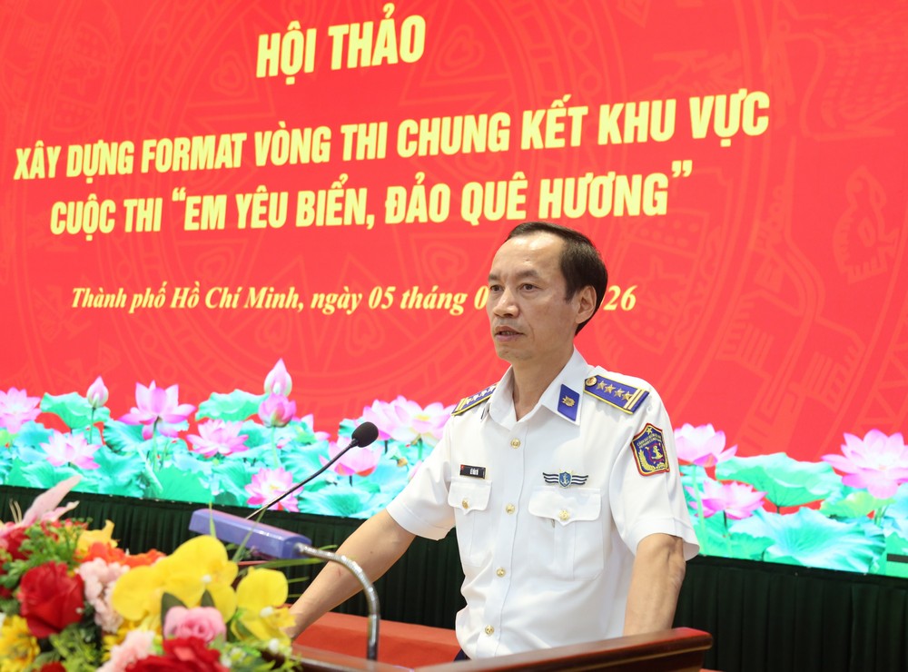 Đại tá Lê Văn Tú, Chính ủy Bộ Tư lệnh Vùng, Trưởng Ban Chỉ đạo Đề án cấp Vùng, chủ trì hội thảo.