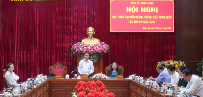 Họp Đoàn Đại biểu Đảng bộ tỉnh Vĩnh Long dự Đại hội Đại biểu toàn quốc lần thứ XIV của Đảng
