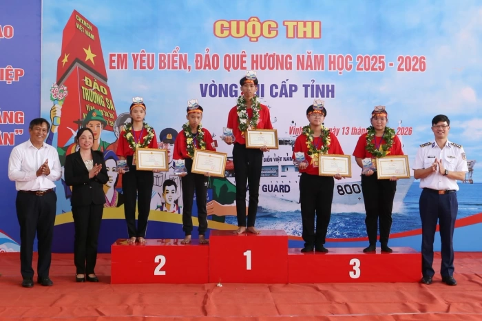 Học sinh Lâm An Thịnh đoạt giải Nhất Cuộc thi “Em yêu biển, đảo quê hương” vòng tỉnh