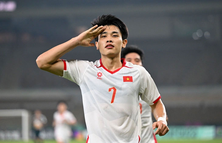 Bàn thắng của Đình Bắc vào lưới Saudi Arabia được đề cử danh hiệu ở U23 châu Á 2026 - Ảnh: AFC