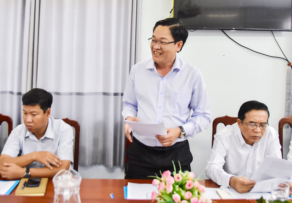 Phó Giám đốc Sở Công Thương- Phạm Phước Trãi cho biết, sẽ đáp ứng nhu cầu của xã về chính sách khuyến công, mở rộng thị trường sản phẩm OCOP.