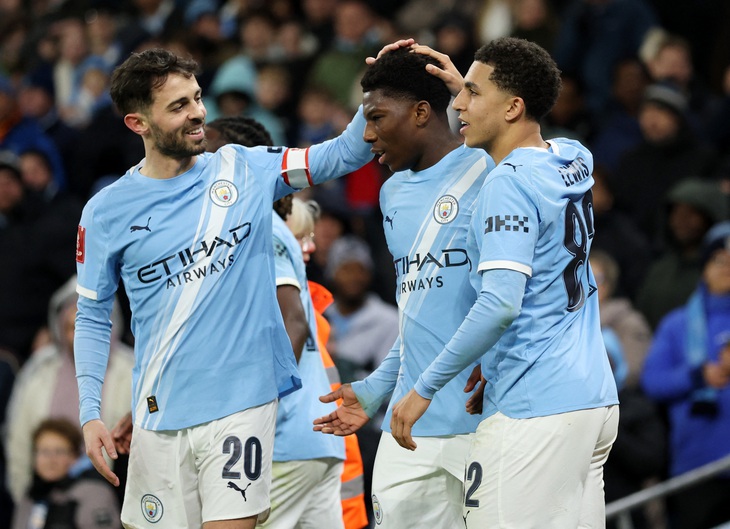 Man City vùi dập không thương tiếc đội bóng hạng dưới Exeter City ở vòng 3 Cúp FA - Ảnh: REUTERS