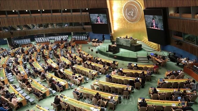 Toàn cảnh phiên họp toàn thể bầu thành viên Hội đồng Nhân quyền Liên hợp quốc nhiệm kỳ 2026-2028. 