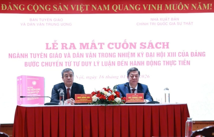 Ra mắt sách của ngành Tuyên giáo và Dân vận chào mừng Đại hội đại biểu toàn quốc lần thứ XIV của Đảng