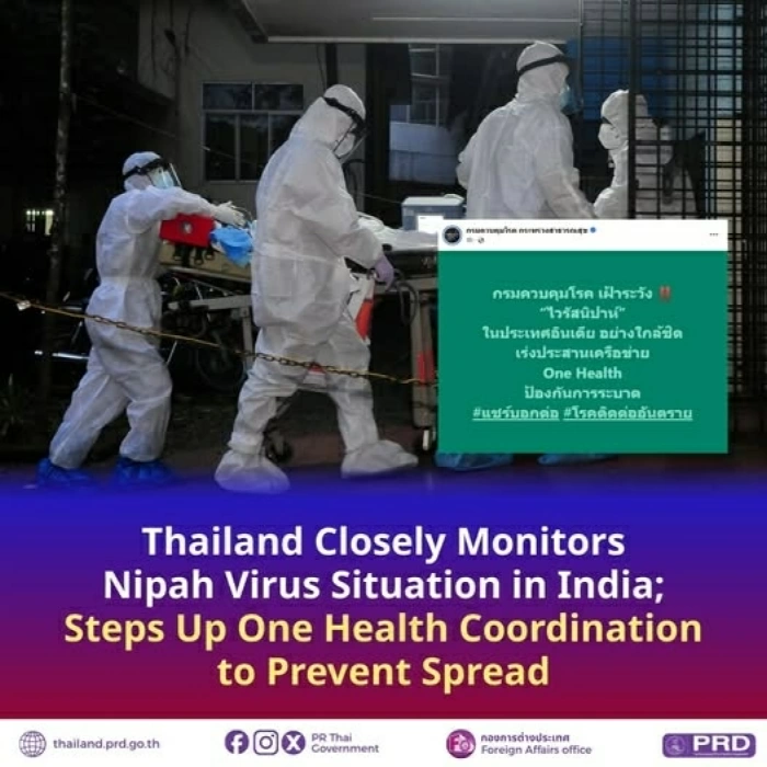Thái Lan kích hoạt hệ thống khẩn cấp đối phó với virus Nipah từ Ấn Độ