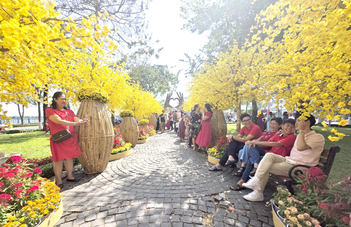Các tiểu cảnh thu hút đông du khách “check- in”.

