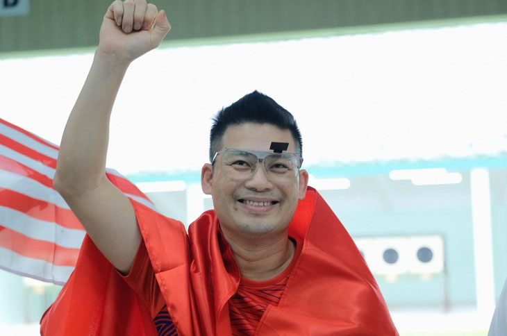 Xạ thủ Hà Minh Thành của tuyển bắn súng Việt Nam - Ảnh tư liệu