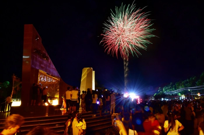 Cùng ngắm pháo hoa đa sắc màu, tỏa sáng trên bầu trời mừng năm mới