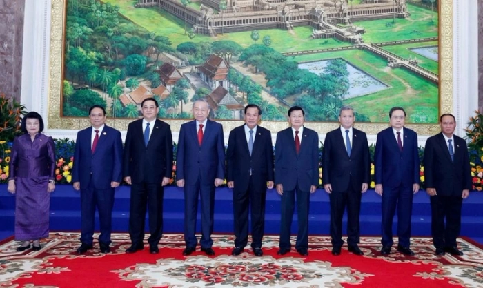 Tổng Bí thư Tô Lâm đồng chủ trì Cuộc gặp người đứng đầu ba Đảng Việt Nam - Campuchia - Lào