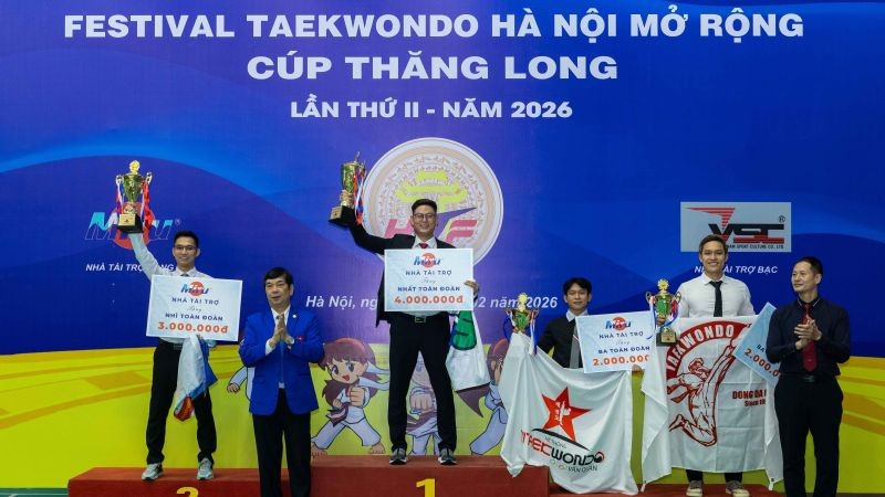 CLB Taekwondo Kids Việt Nam giành giải Nhất toàn đoàn.
