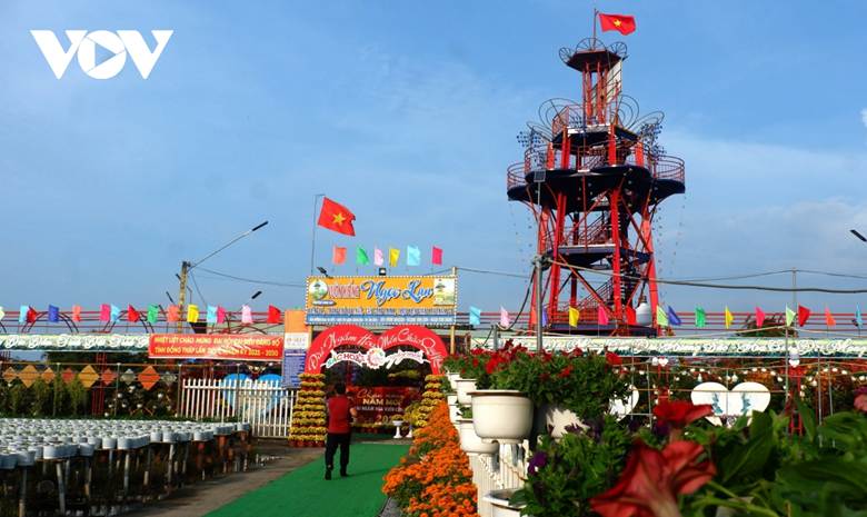 
Một điểm du lịch tại làng hoa Sa Đéc.